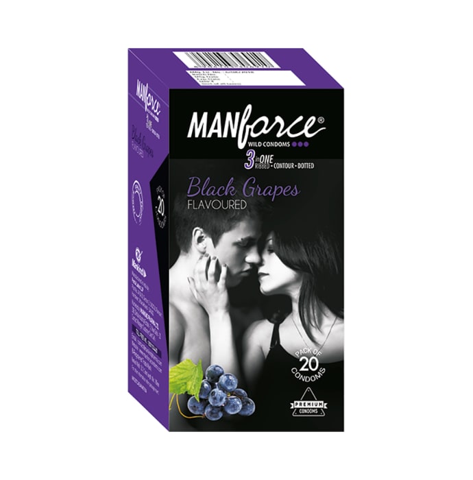 Manforce wild condom black grapes