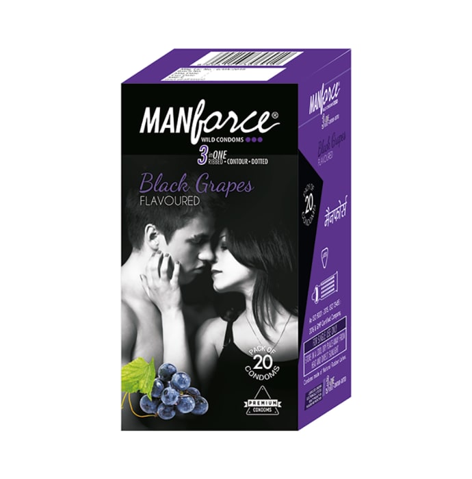 Manforce wild condom black grapes