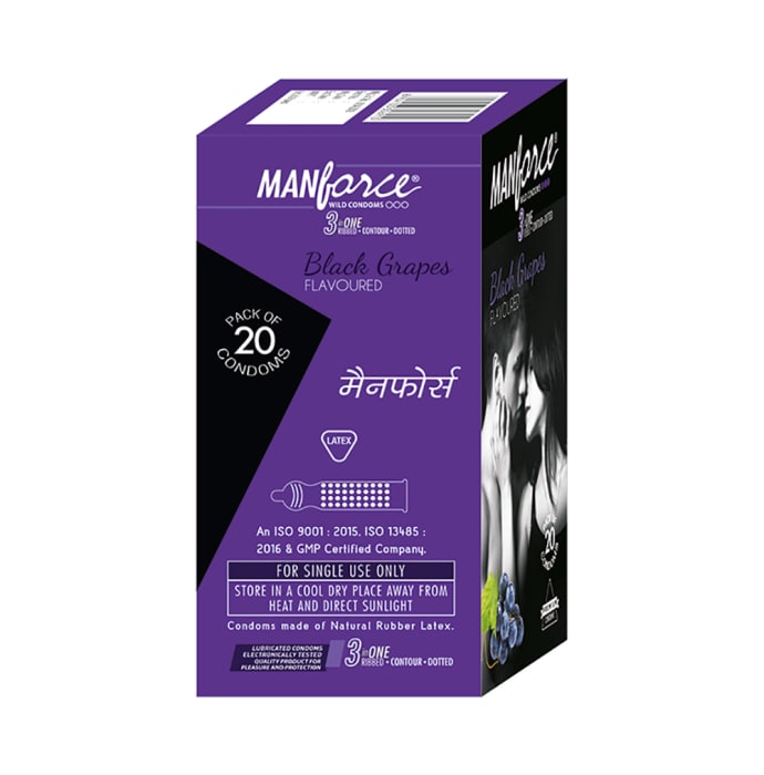 Manforce wild condom black grapes