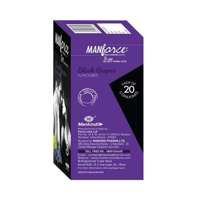 Manforce wild condom black grapes