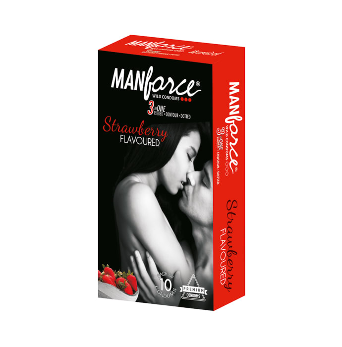 Manforce wild condom strawberry