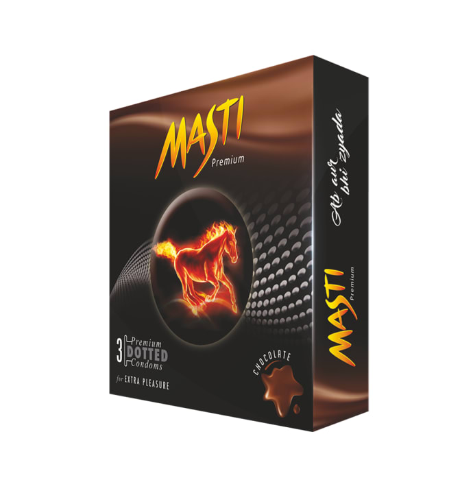 Masti Premium Dotted Condom Chocolate