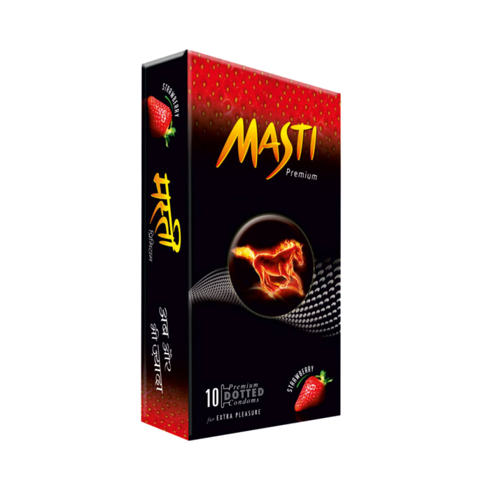 Masti Premium Dotted Condom Strawberry