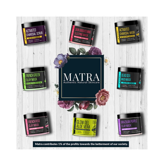 Matra Face Mask Activated Charcoal with Face Mask Brush Free (100gm)