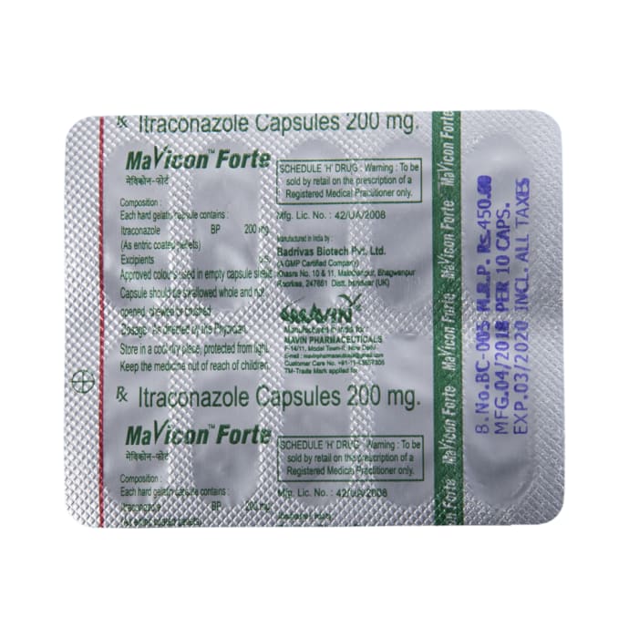 Mavicon Forte 200mg Capsule (10'S)