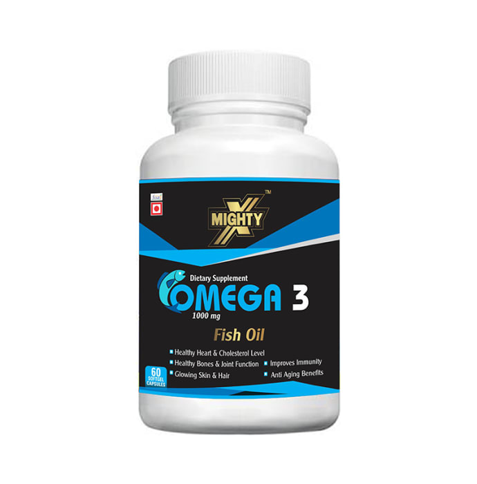 MightyX Omega 3, 1000mg Softgel Capsule (60'S)