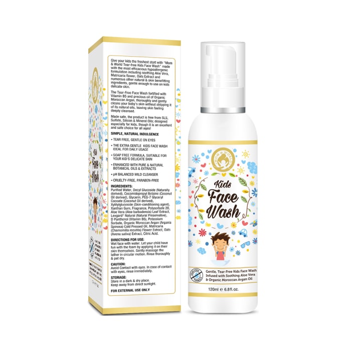 Mom & World Kids Face Wash (120ml)