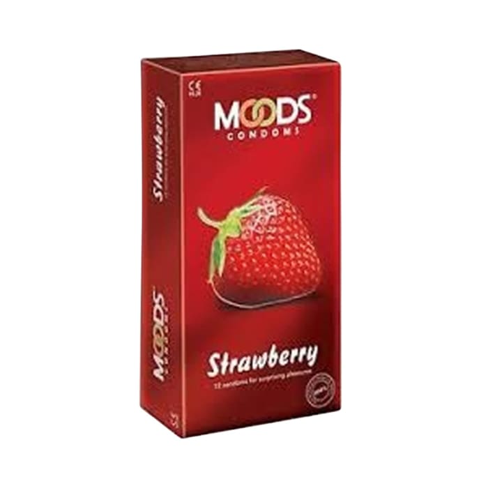 Moods condom strawberry pack of 2