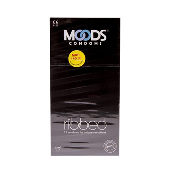 Moods ribbed condom pack of 2