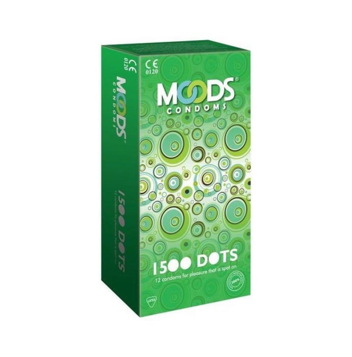 Moods silver 1500 dots condom pack of 2