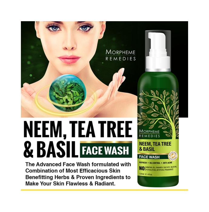 Morpheme Remedies Neem, Tea Tree & Basil Face Wash (120ml)