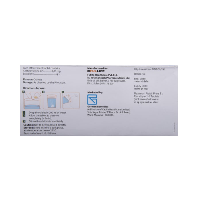 Mucotab ET Tablet Orange Sugar Free (10'S)