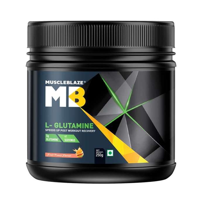 MuscleBlaze Micronized Glutamine Powder Fruit Punch (250gm)