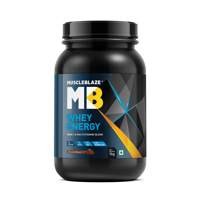 Muscleblaze whey energy with digezyme powder chocolate