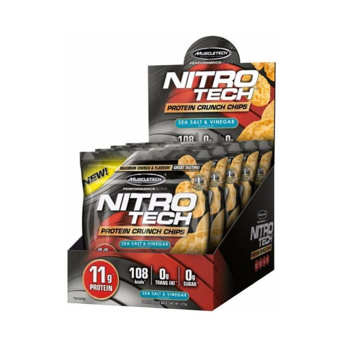 Muscletech Nitro Tech Protein Crunch Chips (25gm) Sea Salt & Vinegar