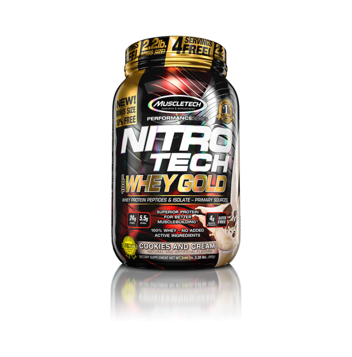 Muscletech nitrotech whey gold performance series cookies & cream