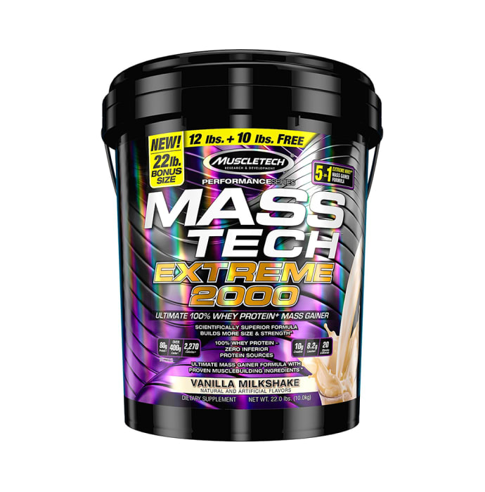 Muscletech Performance Series Mass Tech Extreme 2000 Vanilla Milkshake (22lb)