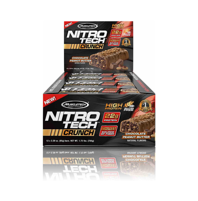 Muscletech Performance Series Nitro Tech Crunch Bar (65gm) Chocolate Peanut Butter