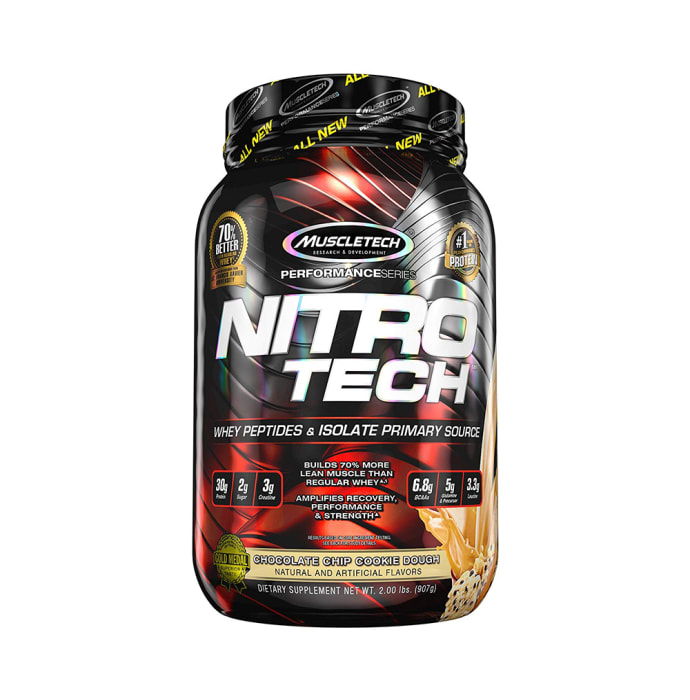 Muscletech Performance Series Nitro Tech Whey Isolate Chocolate Chip Cookie Dough (2lb)