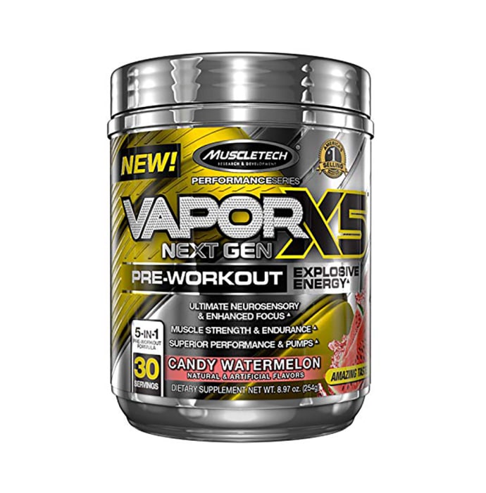 Muscletech Performance Series Vapor X5 Next Gen Pre-Workout Powder Candy Watermelon (254gm)