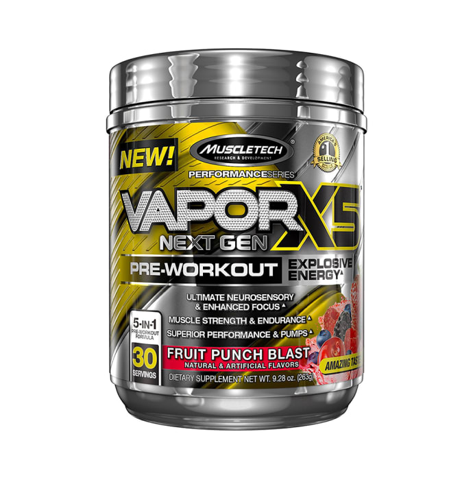 Muscletech Performance Series Vapor X5 Next Gen Pre-Workout Powder Fruit Punch (263gm)