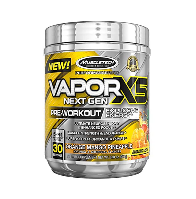 Muscletech Performance Series Vapor X5 Next Gen Pre-Workout Powder Orange Mango Pineapple (253gm)