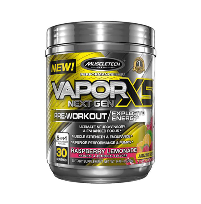 Muscletech Performance Series Vapor X5 Next Gen Pre-Workout Powder Raspberry Lemonade (269gm)