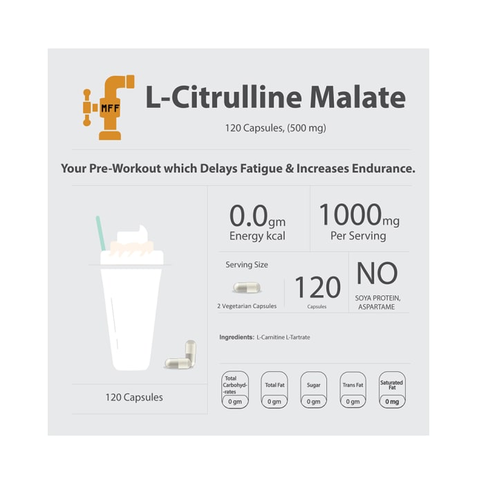 My FitFuel Citrulline Malate 500mg Capsule (120'S)