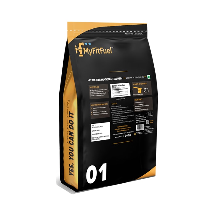 My FitFuel Creatine Monohydrate 200 Mesh Powder Unflavoured (100gm)