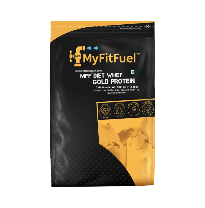 My FitFuel Diet Isolate Whey Gold Protein Cafe Mocha (500gm)