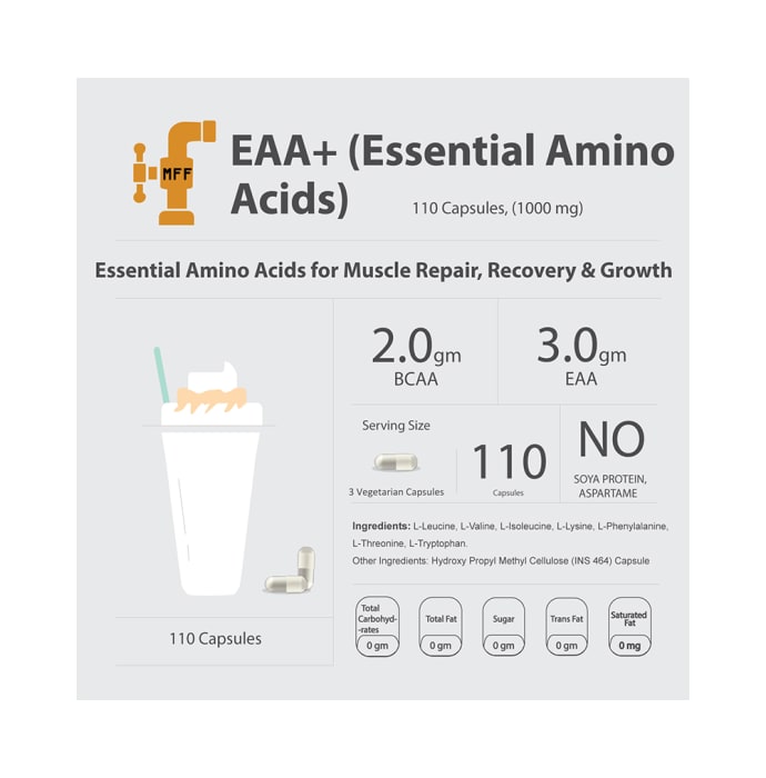 My FitFuel EAA (Essential Amino Acid) Plus Capsule (110'S)