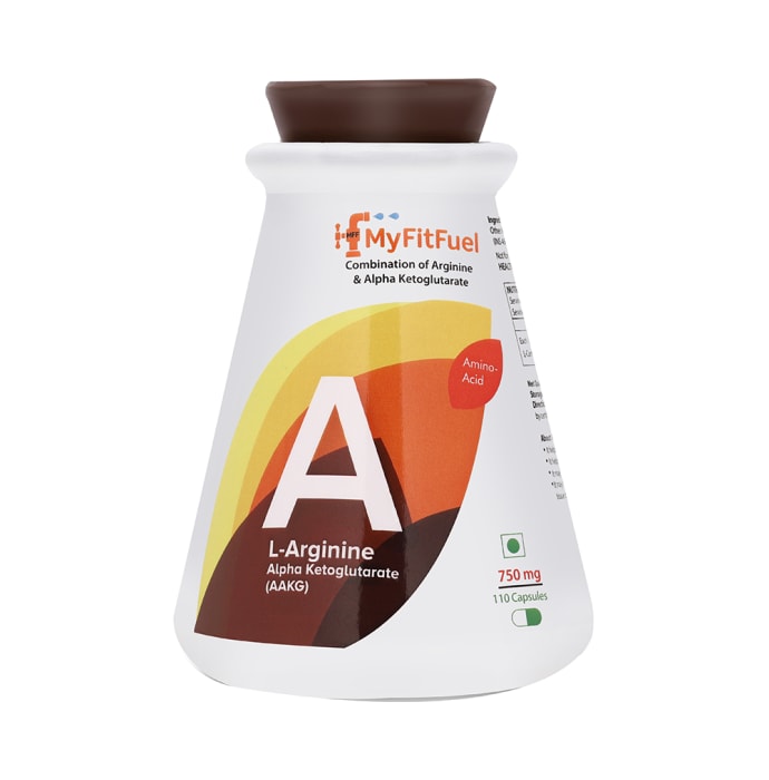 My FitFuel L-Arginine Alpha Ketoglutarate (AAKG) 750mg Capsule (110'S)