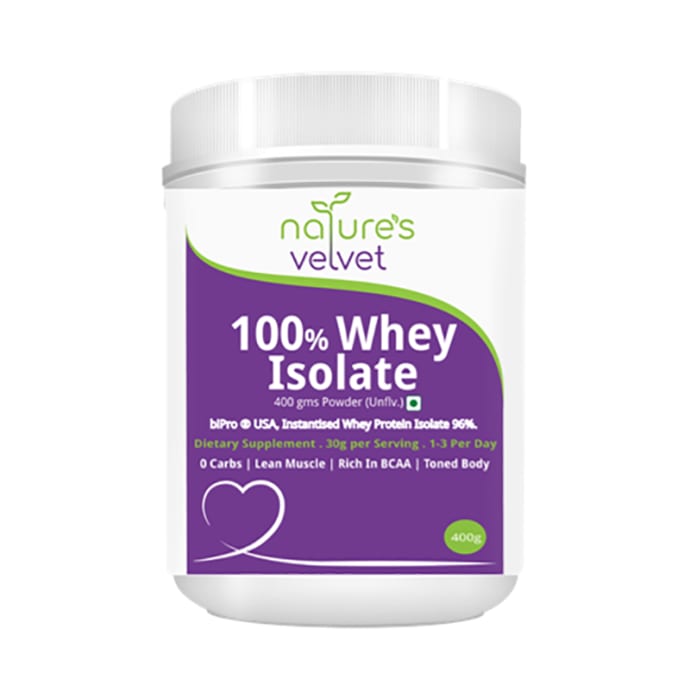 Nature's Velvet 100% Whey Isolate (Bipro USA) Powder Unflavoured (1000gm)