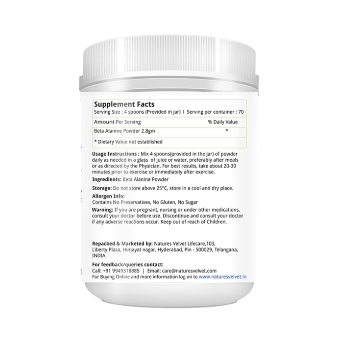 Nature's Velvet Beta Alanine Powder (200gm)