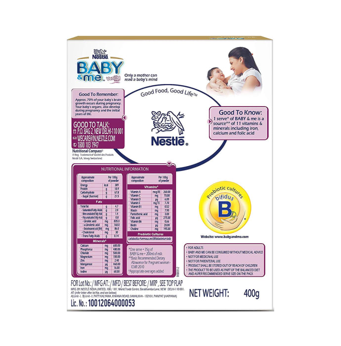 Nestle Baby & ME Powder Vanilla Refill (400gm)