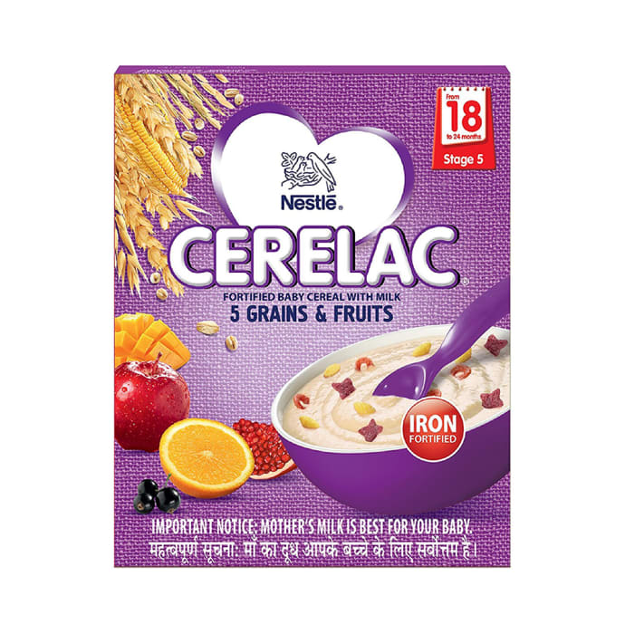 Nestle Cerelac 5 Grains & Fruits Stage 5 (300gm)