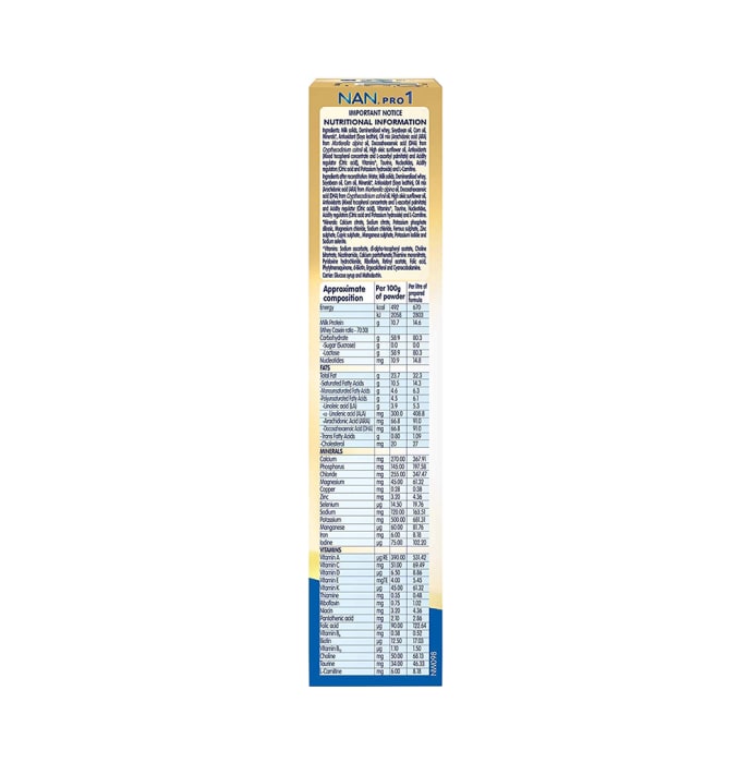 Nestle Nan Pro 1 Infant Formula Powder Refill (400gm)