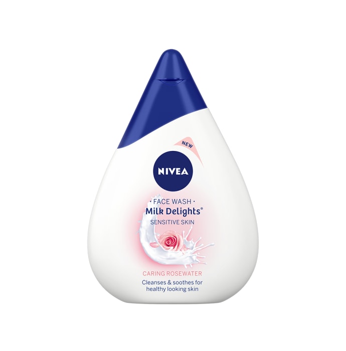 Nivea Milk Delights Sensitive Skin-Caring Rosewater Face Wash (100ml)