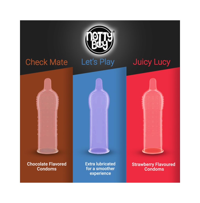 Notty Boy Condom (3 Each) Honeymoon Combo