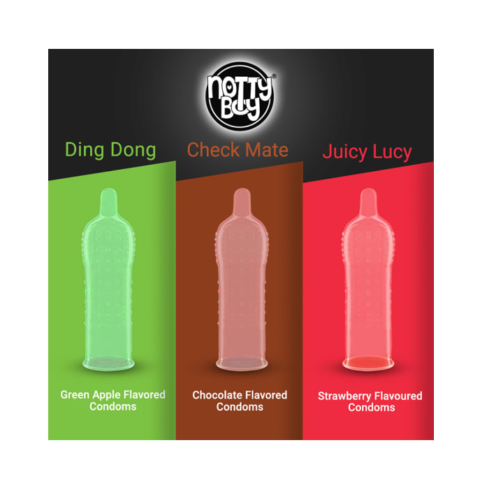 Notty Boy Condoms (10 Each) Multiflavour Combo