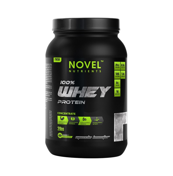 Novel nutrients 100% whey protein concentrate chocolate (1lb)