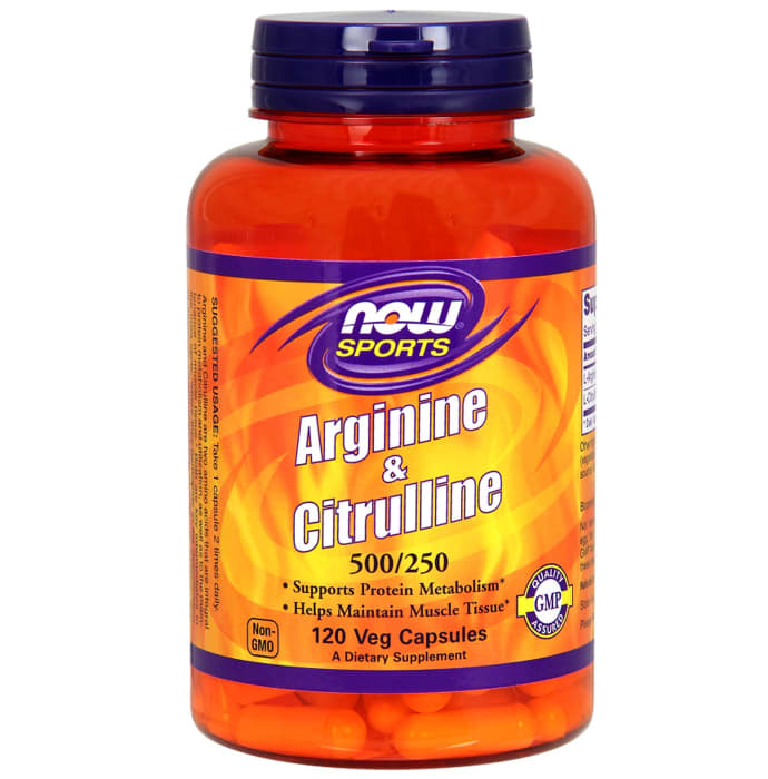 Now foods arginine & citrulline 500mg / 250mg capsule (120'S)