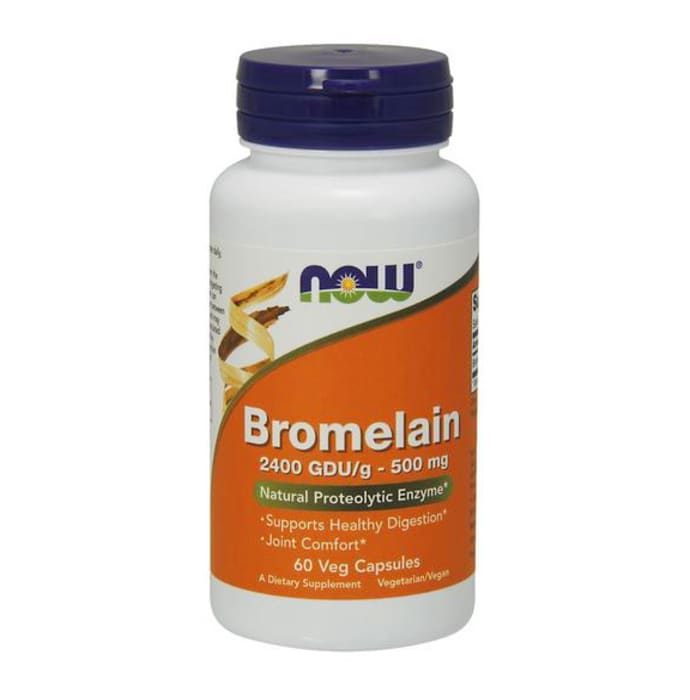 Now foods bromelain 2400gdu / 500mg veg capsule (120'S)