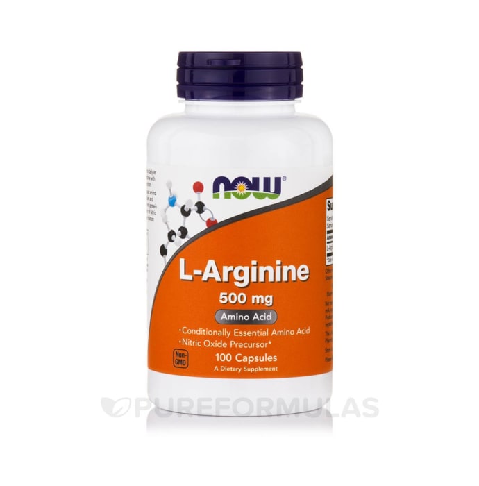 Now foods l-arginine 500mg capsule (100'S)