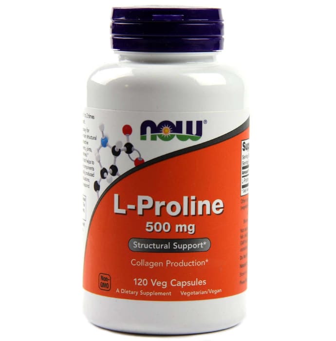 Now foods l-proline 500mg veg capsule (120'S)