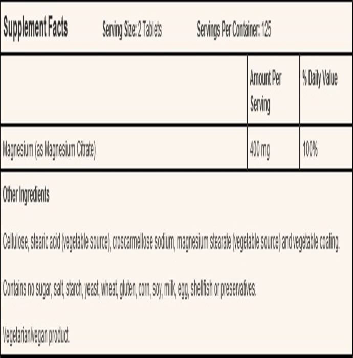 Now foods magnesium citrate 200mg capsule (250'S)