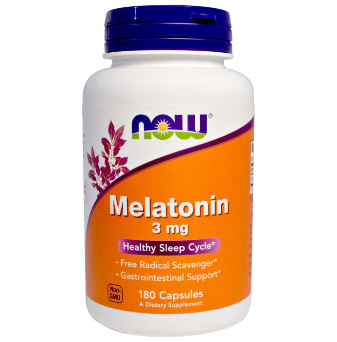 Now foods melatonin 3mg capsule (180'S)