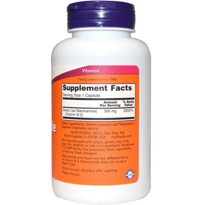 NOW Foods Niacinamide 500mg Capsule (100'S)