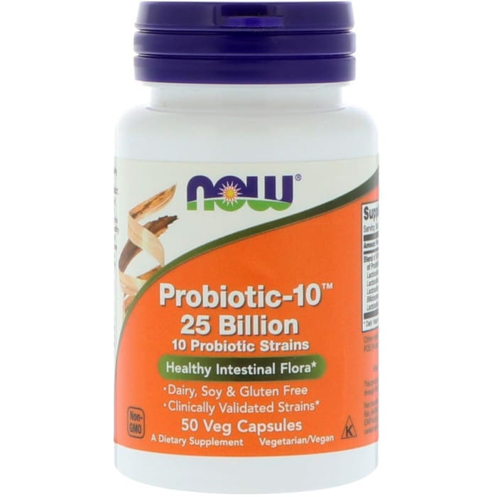 Now foods probiotic-10, 25 billion veg capsule (50'S)