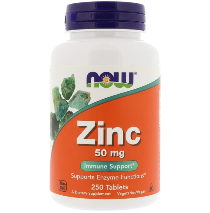 Now foods zinc 50mg tablet (250'S)